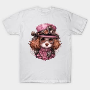 Pink Steampunk Dog #1 T-Shirt